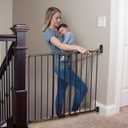 Toddleroo by North States - Easy Swing & Lock Baby Gate Series 2: Hardware Mounted Metal Safety for Stairs & Doorways - Adjustable 28.68 to 47.85 Inches Wide - 31 Inches Tall - Matte Bronze