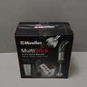 Mueller Multistick 5-in-1 Immersion Blender Handheld, 12 Speed Hand Mixer - Turbo Boost, Heaviest Duty Copper Motor, Titanium Blades Hand Blender, Milk Frother Wand, Whisk, Beaker, Chopper, Grey