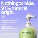 ATTITUDE Nourishing Hair Shampoo, EWG Verified, For Dry and Damaged Hair, Naturally Derived Ingredients, Vegan and Plant Based, Grapeseed Oil and Olive Leaves, 32 Fl Oz