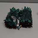 YULETIME 200 Red Green Christmas Lights, Pack of 2 Sets 33 Feet 100 Count UL Certified Incandescent String Lights (Red & Green - Green Wire)