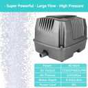 Linear Air Pump for Aeration, 1350GPH Septic Air Pump Pond Aerator for Koi Pond, Aquarium, Waste Treatment, Fish Farm, Seafood Restaurant, Hydroponic