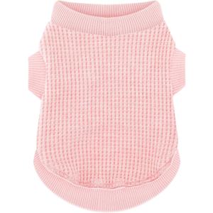 Cozy and Functional Dog Shirts for Small Puppies: Stretchable Pink Attire with Easy-On Design, Ideal for Chihuahuas and Yorkies - Enhance Comfort and Playfulness on Chill Days XX-Small (XXS-(0.3~0.8lb) | Chest(~9.5"))