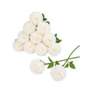 34.45" Long Stems Plum Fake Peach Plants Real Touch Silk for Wedding Home Bedroom Party Table Office, White