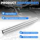2.5 Inch Exhaust Pipe, 2.5'' Stainless Steel Straight DIY Custom Mandrel Exhaust Pipe, 30 Inch Length, 2.5'' OD Mandrel Straight Pipe