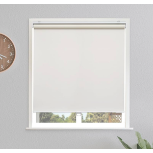 YCUHEN Cordless Roller Shades Pull Down Window Blinds Room Darkening Rolled Up Shades with Push-Pull Rod for Home and Office Bedroom Bathroom Living Room Beige 32×72 inc