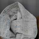 Farmhouse Dining Room Rugs for Under Table - 8x10 Washable Light Blue Area Rug for Living Room, Bedroom, Waterproof & Stain Resistance