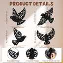 Capoda 4 Pcs Metal Bird Wall Art Flying Bird Wall Decor Birds Sculpture Silhouette for Scandinavian Home Decor Office Rustic Room Patio Garden Outdoor Decoration Memorial Gift Sympathy Cemetery Grave