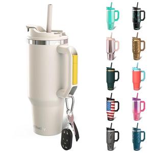 Frost Buddy Thicc Buddy - 40 oz Stainless Steel Vacuum Insulated Tumbler with Lid and Straw for Water - Travel Mug Cupholder Friendly - Gifts for Women Men Him Her (Cream)