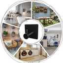 Matte Black Self Adhesive Towel Hooks for Bathroom Wall Door Mounted - SUS304 Stainless Steel Strong Strips Stick on 3M Wall Hooks for Hanging Coat, Hat, Bag, Key, Jacket  8 Pack