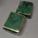 Yeaqee 50 Pack Metallic Gift Bags with Handle and Tissue Paper Gold Foil Thank You Bag for Graduation Wedding Groomsmen Bridal Baby Shower Gifts Holiday Party Favors 9x7x3.15'' (Green Gold)