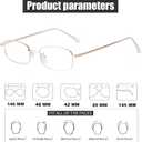 ADE WU Fashion Glasses for Woman Men, Y2k Rectangle Blue Light Glasses 90s Metal Gold Silver Black Fake Glasses