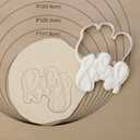 2 x Mostop 3D Cookie Cutter with Baby Letter Stampers Baby Shower Cake Mold Fondant Decorating Tools DIY Mold for Sugar Craft Baking Mould Kids' Birthday Party Kitchen Tools