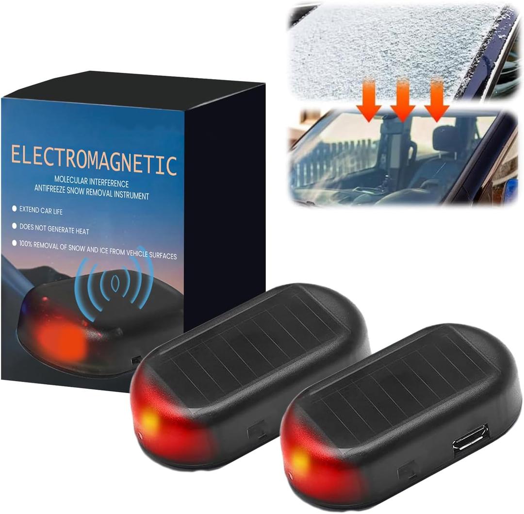 2 Pcs Electromagnetic Antifreeze Snow Removal Devic, Winter Molecular Interference Antifreeze Snow Removal Instrument,Snows Remover Tool Portable for Car SUV Sedan Off-Road Vehicles