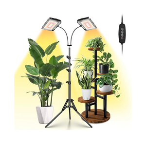 Grow Lights for Indoor Plants,Full Spectrum Standing Plant Grow Light with 4/8/12H Timer, 6 Dimmable Levels,68" Adjustable Tripod, Floor Grow Lamp for Large Indoor Plants, Dual Heads Plus