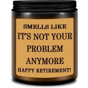 Retirement Gift for Woman, Men, Funny 2025 Retirement Gifts Candle for Women, Men, Friends, Work Bestie, Coworkers, Teachers, Manager