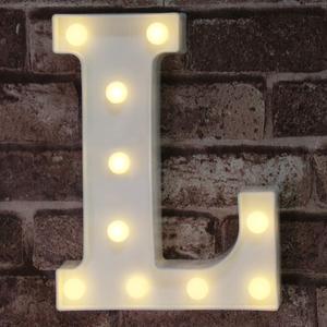 Pooqla LED Marquee Letter Lights Sign, Light Up Alphabet Letter for Home Party Wedding Decoration L (Warm White)