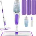 Microfiber Spray Mops for Floor Cleaning - SEVENMAX Dry Wet Floor Mop with Sprayer 3 Washable Pads fit Swiffer Powermop for Hardwood Laminate Tile Wood Vinyl Ceramic Home Kitchen Cleaning