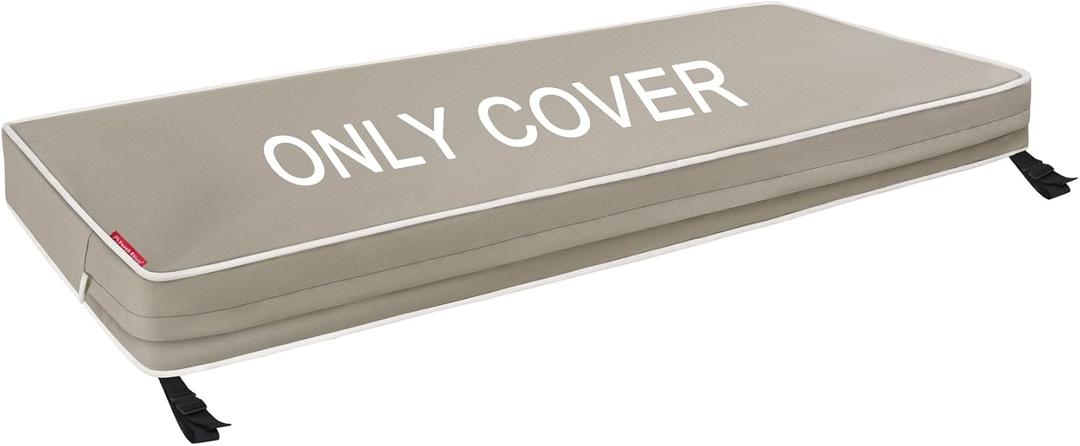 Porch Shield Outdoor Bench Cushion Cover  Waterproof Swing Cushion Cover for Patio Furniture Loveseat (Not Insert) Beige 45" W x 18" D x 3" H
