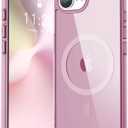 for iPhone 16e Case Clear, Compatible with Magsafe, Anti-Yellowing, Military-Grade Protection, Shockproof Slim Magnetic Phone Case Cover, Clear Pink