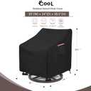 Okcool Outdoor Swivel Chair Cover 2 Pack,Outdoor Furniture Patio Chair Covers Waterproof Clearance,(30" W x 34" D x 38.5" H) Outdoor Lawn Patio Furniture Covers,Black
