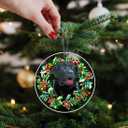 Black Lab Christmas Ornament 2025, Black Dog Ornaments for Christmas Tree, Acrylic Pet Labrador Ornament - Labrador Retriever Gifts, Lab Gifts for Women