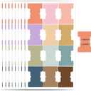 600 Pcs Sticky Index Tabs Handwritten Page Markers Color Index Classification Label with 12 Colors Blank Monthly Tabs Planner Stickers Page Index Tabs Flags for Diary Notebook Bookmark