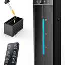 Cool Mist Humidifiers for Large Room, Ultrasonic 2.4Gal 9L Quiet Top-Fill, Easy Clean with Essential Oil Tray, 360Nozzle, 4 Speed, Remote, 60H Runtime, for Baby, Adults, Plants, Home, House, Bedroom (Black)