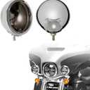 PSLER 4.5 Inch Fog Light Housing Bucket Bracket Motorcycle Passing Light Housing Bucket Bracket Mount fit for Tousing Electra Glide Chrome 4 Pack