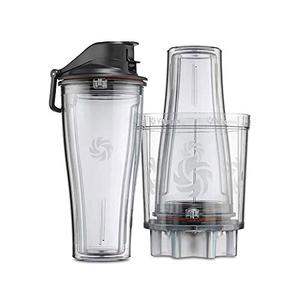 Vitamix Personal Cup Adapter, BPA-Free, Dishwasher Safe, Two 20oz Cups, Two Lids and One Adapter, Clear