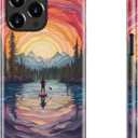 DEENAKIN for iPhone 14 Pro Max Case - Wireless Charging Compatible - Dual-Layer Hard Shell & Silicone Cover - Protective Phone Case with Trendy Cute Designs for Women - Sunset Splash