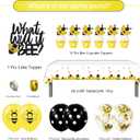 What Will It Bee Gender Reveal Party Decorations, Bumble Bee Baby Shower Supplies Include Banner, Tablecloth, Backdrop, Balloons, Boxes, Topper, Honey Bumble Bee Theme Party Decorations