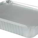 Waytiffer 25Pack Disposable Aluminum Foil Pans with Lids, Heavy Duty Bread Tins 2.25LB - Capacity 8.5x6.3 Takeout Pans, Tin Foil for Reheating, Baking