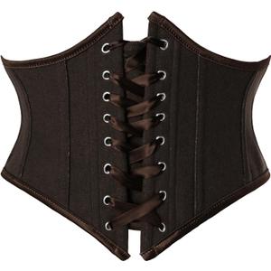 Scarlet Darkness Corset Belt for Women Floral Lace Up Boned Underbust Corset Waist Belts (16)