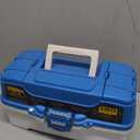 Plano Ready-Set-Fish 3-Tray Tackle Box with Tackle, Aqua Blue/Tan, One Size