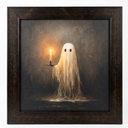 Puyfsdhg Vintage Moody Halloween Wall Art Framed Dark Academia Canvas Prints Artwork, Halloween Paintings Wall Decor for Home Bedroom Living Room,  20 x 20 inches (50 x 50 cm)