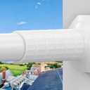 Tension Shower Curtain Rod 51-128" Heavy Duty No-Drill Rustproof White | Adjustable Spring Rod for Window, Patio, Shower, Garage. Holds 55LB, Non-Slip. Easy Install for Apartments/Renters