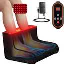 Red Light Therapy for Feet, 320 LEDs Dual Wavelength Full Coverage Red Light Therapy for Foot, Red light Therapy for Feet & Ankle Pain with Adjustable Controller (Black)