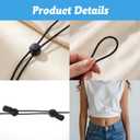 4pcs Adjustable Shirt Tuck Band for Women, Elastic Stretch Belts for Tucking Sweater Top, Lightweight Sweater Cropping Belt for Women, Bands for Tucking Shirts Stays (Black,M) (Black, M)