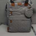 Jeryswet Baby Diaper Bags with Changing Station, Waterproof Large Capacity Diaper Bag Backpack for Moms Dads with USB Charging Port and Stroller Straps, Baby Shower Gifts, Grey (Gray)