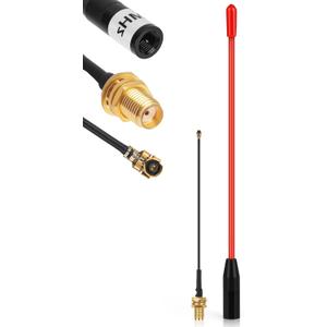 Meshtastic LoRa Antenna 915MHz 10dBi Gain - Omni SMA Male Connector 17cm Long Range Soft Whip Antenna (Red)