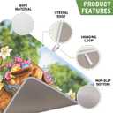 Easter Bunnies Eggs Dish Drying Mat for Kitchen Counter,Spring Colorful Flowers Drying Mat 16 x 18 Inch with High Absorbent Microfiber Drainer Mat for Coffee Bar