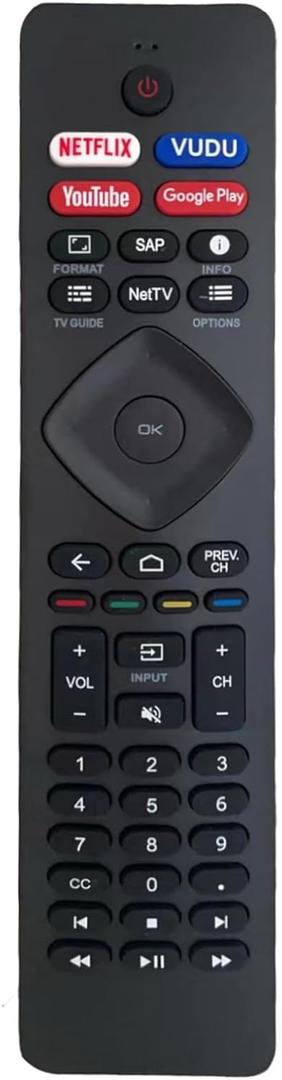 NH800UP RF402A-V14 Universal TV Remote Replacement for Phillips Remote Control for TV, for Philips Smart TV Android LED with LCD 4K