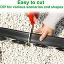 JERIA 2 Inch Tall 33 FT Garden Edging Kit with 45pcs Spikes, Plastic Edging for Landscaping