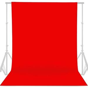 GFCC 6FTX9FT Red Backdrop Background - for Photography Photo Booth Backdrop for Photoshoot Background Screen Video Recording Parties Curtain