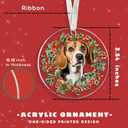 2 x Pawzity Beagle Ornament - Beagle Christmas Ornaments - Dog Gifts for Women Men, Dog Lovers Gifts - Dogs Ornaments 2025 - Acrylic Christmas Hanging Ornament 2025