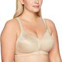 PLAYTEX Women's 18 Hour Front Close Wirefree Back Support Posture Full Coverage Bra Use525 (44C, Nude)