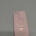 CellEver Strong Magnetic Case for iPhone 15 [for MagSafe Charging] [Camera Protection] Heavy-Duty Protection, Soft Grip Silicone Cover with Kickstand, Chalk Pink