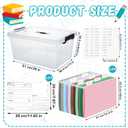 School Memory Box Organizer K-12 Memory Book School Years Keepsake Organizer with 24 Different Stages Memories Questionnaires 24 Colored File Folders 2 Labels for Kids Storage Pictures File Keeper