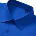 Alimens & Gentle Mens Dress Shirts Long Sleeve Stretch Wrinkle Free Business Casual Button Down Shirt (Blue, M)