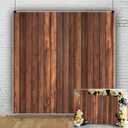 10x10ft Rustic Brown Wood Backdrop Wooden Wall Photography Background for Wedding Birthday Baby Shower Mother's Day Graduation Fathers Day Fall Christmas 10x10ft Party Banner Decorations
